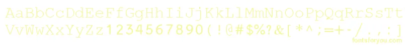 MiriamFixed Font – Yellow Fonts on White Background