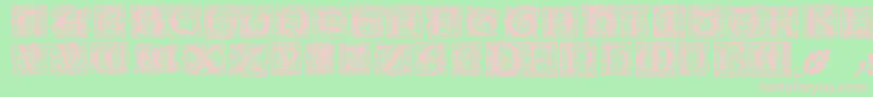 MorrisJensonInitialen Font – Pink Fonts on Green Background