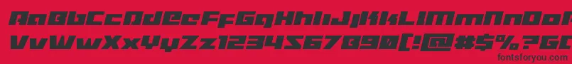 Police Turbochargeital – polices noires sur fond rouge