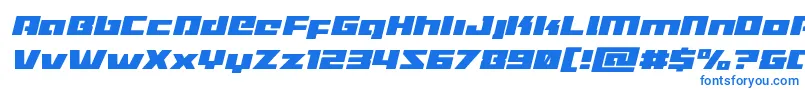 Шрифт Turbochargeital – синие шрифты на белом фоне