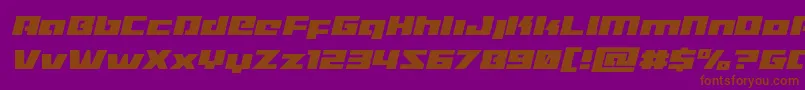 Turbochargeital Font – Brown Fonts on Purple Background