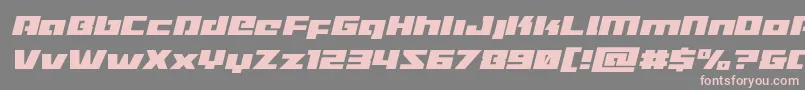 Шрифт Turbochargeital – розовые шрифты на сером фоне