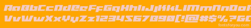フォントTurbochargeital – オレンジの背景にピンクのフォント