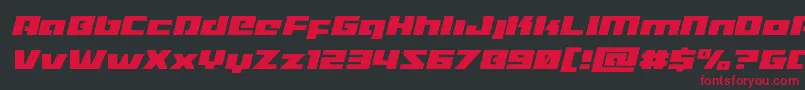 Turbochargeital-Schriftart – Rote Schriften auf schwarzem Hintergrund
