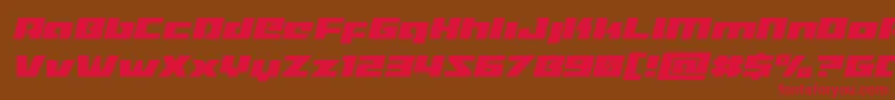 Turbochargeital Font – Red Fonts on Brown Background
