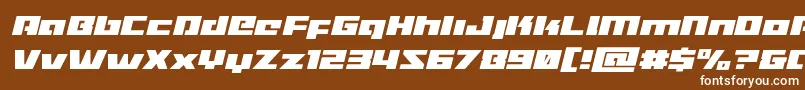 Turbochargeital Font – White Fonts on Brown Background