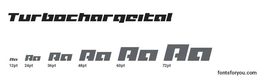 Turbochargeital Font Sizes