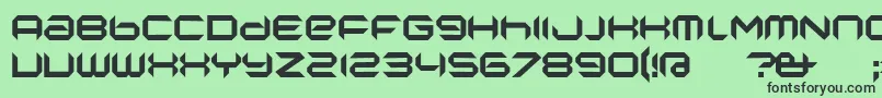 NanoLow Font – Black Fonts on Green Background
