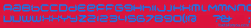 NanoLow Font – Blue Fonts on Red Background