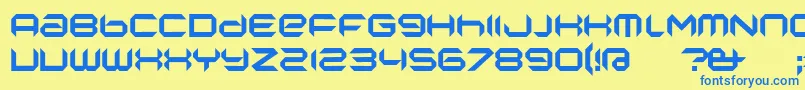 fuente NanoLow – Fuentes Azules Sobre Fondo Amarillo