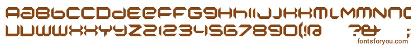 Шрифт NanoLow – коричневые шрифты на белом фоне