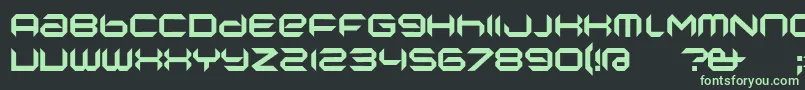 NanoLow Font – Green Fonts on Black Background