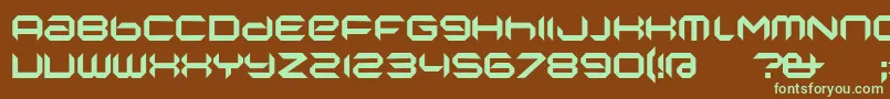 NanoLow-fontti – vihreät fontit ruskealla taustalla