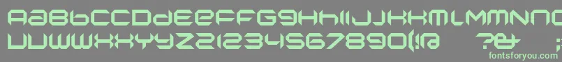 NanoLow Font – Green Fonts on Gray Background