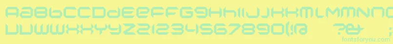 フォントNanoLow – 黄色い背景に緑の文字