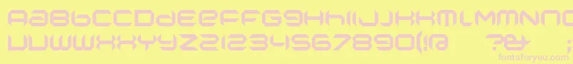 NanoLow-fontti – vaaleanpunaiset fontit keltaisella taustalla