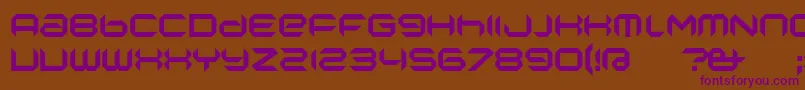 NanoLow Font – Purple Fonts on Brown Background