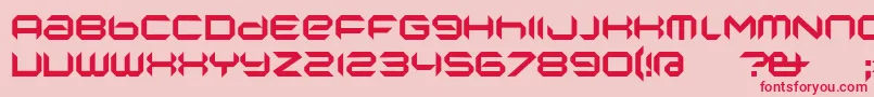 NanoLow Font – Red Fonts on Pink Background