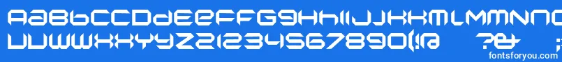 NanoLow Font – White Fonts on Blue Background
