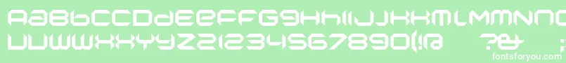NanoLow Font – White Fonts on Green Background