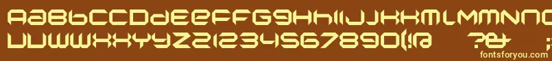 NanoLow-fontti – keltaiset fontit ruskealla taustalla
