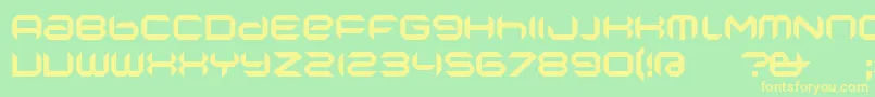 NanoLow Font – Yellow Fonts on Green Background
