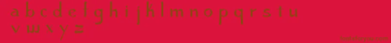 RobustAndHusky Font – Brown Fonts on Red Background