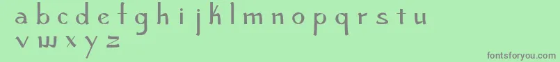 フォントRobustAndHusky – 緑の背景に灰色の文字