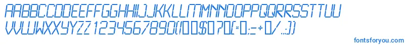 LcdLight-Schriftart – Blaue Schriften
