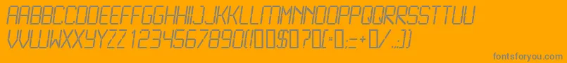 Czcionka LcdLight – szare czcionki na pomarańczowym tle