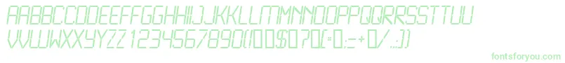 Fonte LcdLight – fontes verdes em um fundo branco