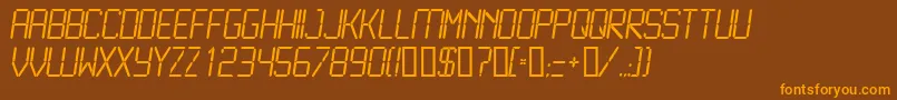 Czcionka LcdLight – pomarańczowe czcionki na brązowym tle