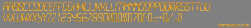 LcdLight-Schriftart – Orangefarbene Schriften auf grauem Hintergrund