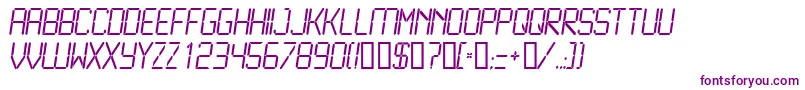 Police LcdLight – polices violettes sur fond blanc