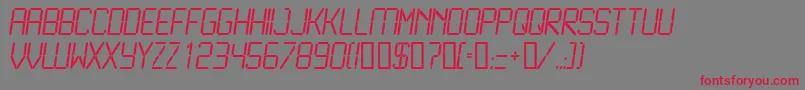LcdLight Font – Red Fonts on Gray Background