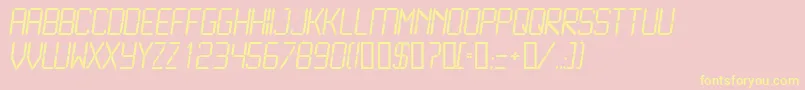 LcdLight Font – Yellow Fonts on Pink Background