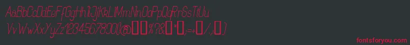 フォントRogai – 黒い背景に赤い文字