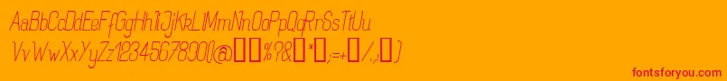 Rogai-Schriftart – Rote Schriften auf orangefarbenem Hintergrund