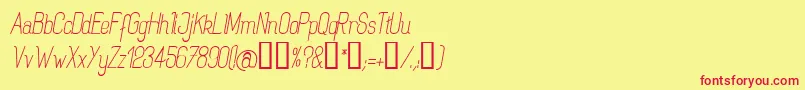 Rogai Font – Red Fonts on Yellow Background