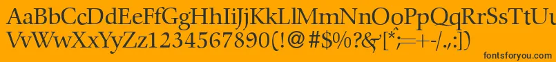 C792RomanRegular-fontti – mustat fontit oranssilla taustalla