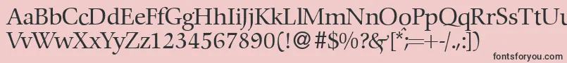 フォントC792RomanRegular – ピンクの背景に黒い文字