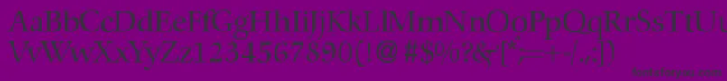 C792RomanRegular-Schriftart – Schwarze Schriften auf violettem Hintergrund