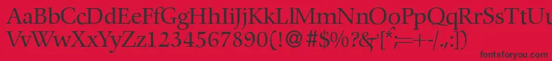 C792RomanRegular Font – Black Fonts on Red Background