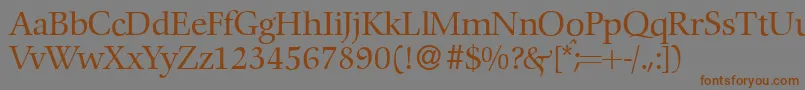 C792RomanRegular Font – Brown Fonts on Gray Background