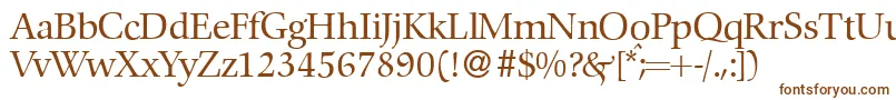 C792RomanRegular Font – Brown Fonts on White Background