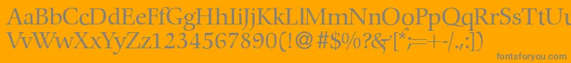 C792RomanRegular-fontti – harmaat kirjasimet oranssilla taustalla