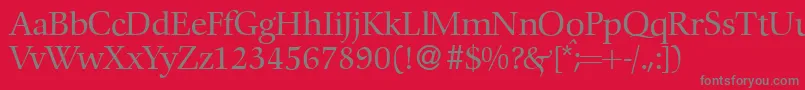 Шрифт C792RomanRegular – серые шрифты на красном фоне