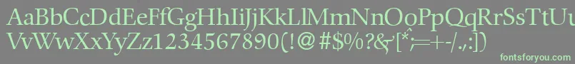 C792RomanRegular Font – Green Fonts on Gray Background