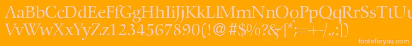 C792RomanRegular Font – Pink Fonts on Orange Background