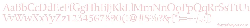 フォントC792RomanRegular – 白い背景にピンクのフォント